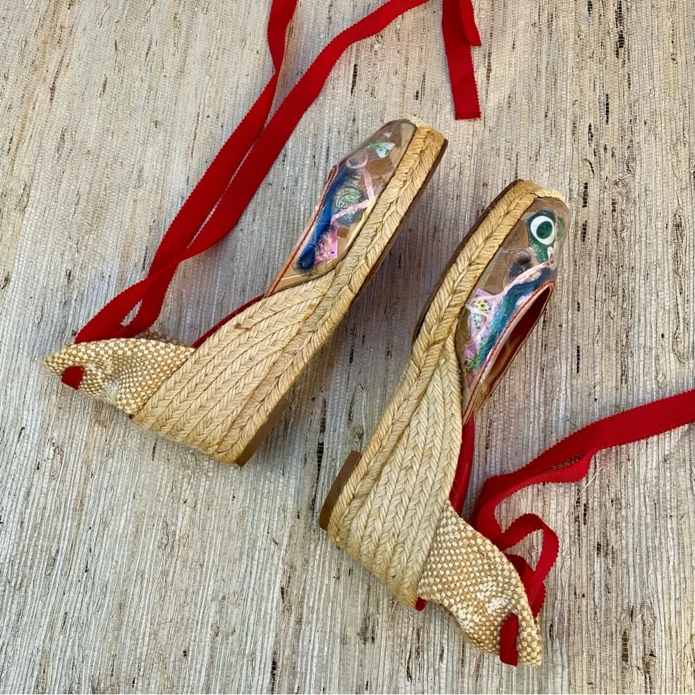 Christian Louboutin “Trash” Wedge Espadrilles Sandal